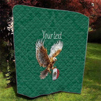 Personalized Viva Mexico Football Quilt Mexican Eagle Mascot with Sporty Style