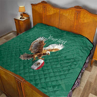 Personalized Viva Mexico Football Quilt Mexican Eagle Mascot with Sporty Style