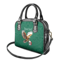 Personalized Viva Mexico Football Shoulder Handbag Mexican Eagle Mascot with Sporty Style