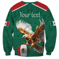 Personalized Viva Mexico Football Sweatshirt Mexican Eagle Mascot with Sporty Style