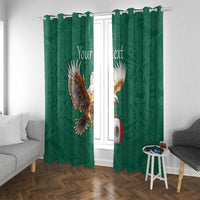 Personalized Viva Mexico Football Window Curtain Mexican Eagle Mascot with Sporty Style
