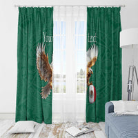 Personalized Viva Mexico Football Window Curtain Mexican Eagle Mascot with Sporty Style