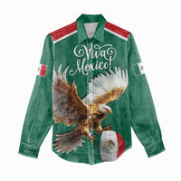 Personalized Viva Mexico Football Women Casual Shirt Mexican Eagle Mascot with Sporty Style