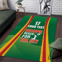 Custom Lithuania Basketball Area Rug Hoops Reach For the Sky
