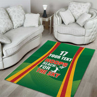 Custom Lithuania Basketball Area Rug Hoops Reach For the Sky