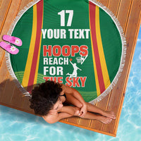 Custom Lithuania Basketball Beach Blanket Hoops Reach For the Sky