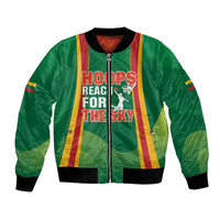 Custom Lithuania Basketball Bomber Jacket Hoops Reach For the Sky