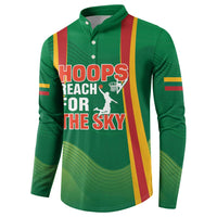 Custom Lithuania Basketball Button Sweatshirt Hoops Reach For the Sky