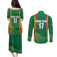 Custom Lithuania Basketball Couples Matching Puletasi and Long Sleeve Button Shirt Hoops Reach For the Sky