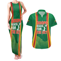 Custom Lithuania Basketball Couples Matching Tank Maxi Dress and Hawaiian Shirt Hoops Reach For the Sky