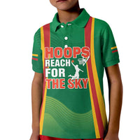 Custom Lithuania Basketball Kid Polo Shirt Hoops Reach For the Sky