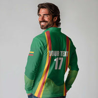 Custom Lithuania Basketball Long Sleeve Polo Shirt Hoops Reach For the Sky