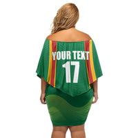 Custom Lithuania Basketball Off Shoulder Short Dress Hoops Reach For the Sky