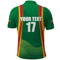 Custom Lithuania Basketball Polo Shirt Hoops Reach For the Sky