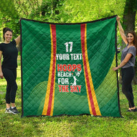Custom Lithuania Basketball Quilt Hoops Reach For the Sky