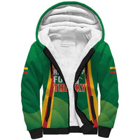 Custom Lithuania Basketball Sherpa Hoodie Hoops Reach For the Sky