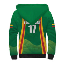 Custom Lithuania Basketball Sherpa Hoodie Hoops Reach For the Sky