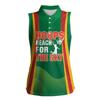 Custom Lithuania Basketball Women Sleeveless Polo Shirt Hoops Reach For the Sky