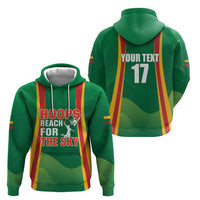 Custom Lithuania Basketball Zip Hoodie Hoops Reach For the Sky