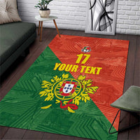 Custom Portugal Football Area Rug Sporty Style