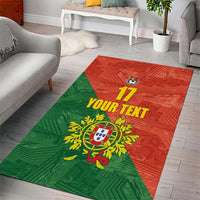 Custom Portugal Football Area Rug Sporty Style