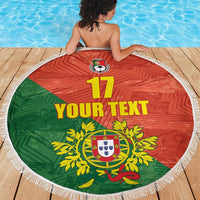 Custom Portugal Football Beach Blanket Sporty Style