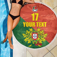 Custom Portugal Football Beach Blanket Sporty Style