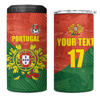 Custom Portugal Football 4 in 1 Can Cooler Tumbler Sporty Style