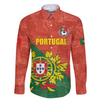 Custom Portugal Football Family Matching Off The Shoulder Long Sleeve Dress and Hawaiian Shirt Sporty Style