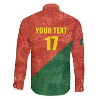 Custom Portugal Football Family Matching Off The Shoulder Long Sleeve Dress and Hawaiian Shirt Sporty Style