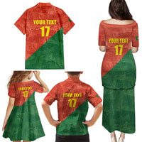 Custom Portugal Football Family Matching Puletasi and Hawaiian Shirt Sporty Style