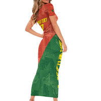 Custom Portugal Football Family Matching Short Sleeve Bodycon Dress and Hawaiian Shirt Sporty Style