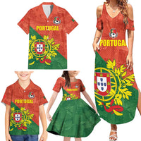Custom Portugal Football Family Matching Summer Maxi Dress and Hawaiian Shirt Sporty Style
