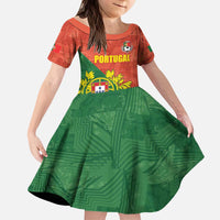 Custom Portugal Football Kid Short Sleeve Dress Sporty Style