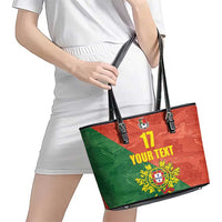 Custom Portugal Football Leather Tote Bag Sporty Style