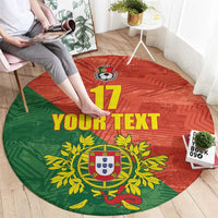 Custom Portugal Football Round Carpet Sporty Style