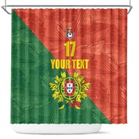 Custom Portugal Football Shower Curtain Sporty Style
