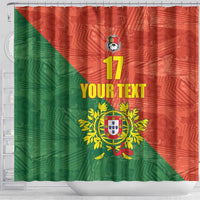 Custom Portugal Football Shower Curtain Sporty Style