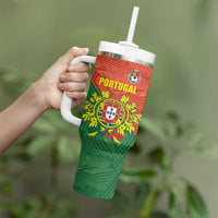 Custom Portugal Football Tumbler With Handle Sporty Style