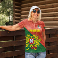 Custom Portugal Football Women Polo Shirt Sporty Style