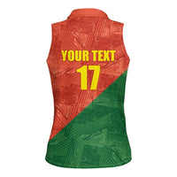 Custom Portugal Football Women Sleeveless Polo Shirt Sporty Style