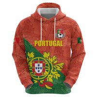 Custom Portugal Football Zip Hoodie Sporty Style