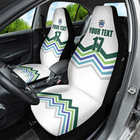 Custom Slovenia Football Car Seat Cover Sporty Style