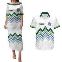 Custom Slovenia Football Couples Matching Puletasi and Hawaiian Shirt Sporty Style