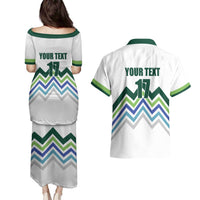 Custom Slovenia Football Couples Matching Puletasi and Hawaiian Shirt Sporty Style