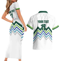 Custom Slovenia Football Couples Matching Short Sleeve Bodycon Dress and Hawaiian Shirt Sporty Style