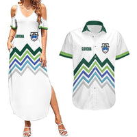 Custom Slovenia Football Couples Matching Summer Maxi Dress and Hawaiian Shirt Sporty Style