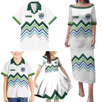Custom Slovenia Football Family Matching Puletasi and Hawaiian Shirt Sporty Style