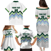 Custom Slovenia Football Family Matching Puletasi and Hawaiian Shirt Sporty Style