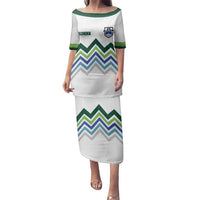 Custom Slovenia Football Family Matching Puletasi and Hawaiian Shirt Sporty Style